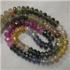 Image 1 : 132 CTS  MULTICOLOR SAPPHIRE RONDELLES STRAND 5.5 MM - 16 INCHES