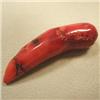 Image 1 : 47 CTS FREE FORM BAMBOO RED CORAL PIECE 47x12 MM - TOP DRILLED