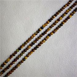 THREE STRANDS OF 2 MM TIGER EYE 