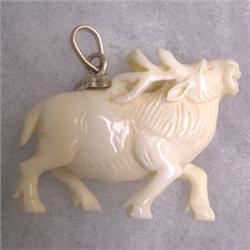 40 CTS CARVED VINTAGE IVORY PIECE 35x25 MM