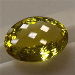 52 CTS OVAL SHAPED CHECKER BOARD CITRINE 29x21 MM