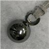 Image 1 : S. SILVER 20 MM HEMATITE UNISEX PENDANT - 32 MM LONG