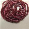 Image 1 : 220 CTS 3 STRANDS OF GRADUATED FACETED RUBY RONDELLES STRAND -  INCLUDED