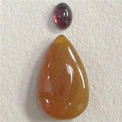 8 CTS MIXED LOT OF CARNELIAN TEAR DROP AND OVAL GARNET 17x11-6x4 MM