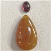 Image 1 : 8 CTS MIXED LOT OF CARNELIAN TEAR DROP AND OVAL GARNET 17x11-6x4 MM