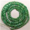 Image 1 : 51 CTS GRADUATED EMERALD RONDELLES STRAND - INCLUDED