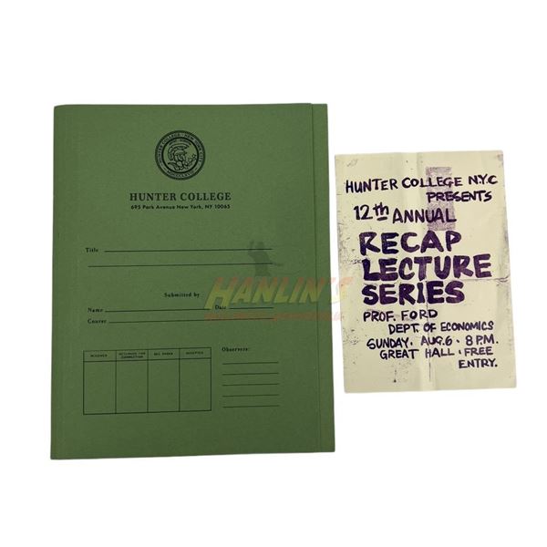 Indiana Jones 5 (2023) Hunter College Le cture Flyer (Professor Ford