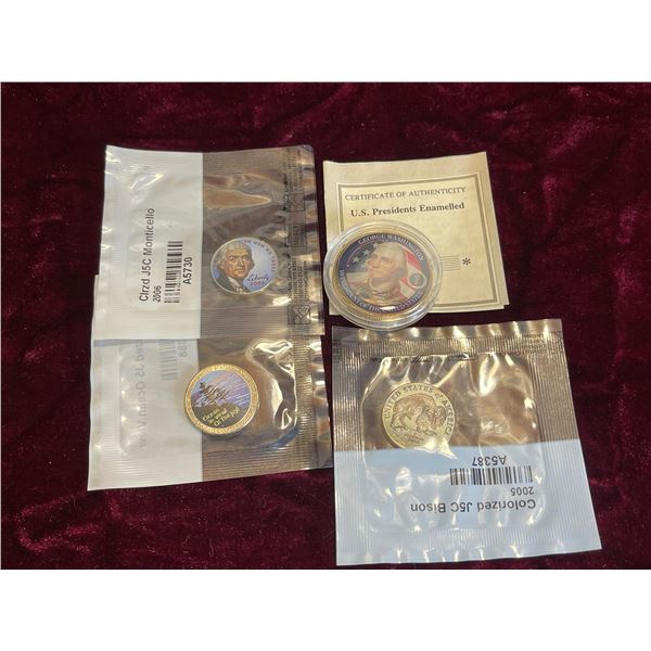 ENAMELED AND COLORIZED COINS