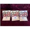 Image 1 : SILVER PROOF STATE QUARTERS SETS - THREE CONSECUTIVE YEARS