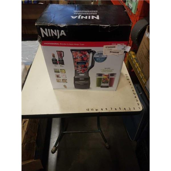 AS NEW NINJA PROFESSIONAL BLENDER AND NUTRI NINJA CUPS 1100 WATTS - RETAIL $219