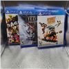 Image 1 : 3 PLAYSTATION 4 GAMES RETAIL $130
