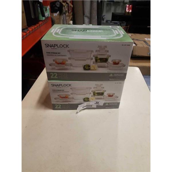 2 BOXES OF SNAPLOCK FOOD STORAGE SETS