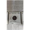 Image 3 : 3 VINTAGE LOW MINTAGE GEORGE V COINS - 1913 QUARTER, 1913 AND 1914 DIMES .925 SILVER