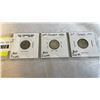 Image 1 : 3 CANADIAN GEORGE V DIMES - 1929, 1930, 1931 .800 SILVER