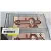 Image 4 : 3 1968 CANADIAN $2 BILLS - LAST ISSUE