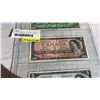 Image 3 : 3 1954 CANADIAN BILLS - $1, $2, $5 - FIRST BILLS WITH QUEEN ELIZABETH