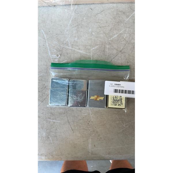 4 ZIPPO LIGHTERS