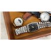 Image 3 : CIGAR BOX OF WATCHES WITH NEW BATTERIES AND STAINLESS FOLDING KNIFE