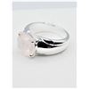 Image 1 : STERLING SILVER 10MM NATURAL ROSE QUARTZ RING, 2.66CTS, W/A $535.00, SIZE 6.5