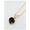 Image 4 : 10KT. YELLOW GOLD 5.75MM X 5.8MM NATURAL GARNET (0.70CTS) & MOONSTONE HEART PENDANT WITH STERLING CH
