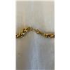 Image 3 : 2 NECKLACES - GOLD PLATED CHAIN MARKED 14K, AND RED CORD CHOKER WITH SKULL BEADS