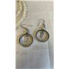 Image 8 : DOUBLE STRAND BEADED CHOKER NECKLACE (VERY SMALL), STERLING SILVER NECKLACE AND EARRING SET, AND .92