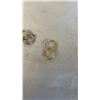 Image 8 : SMALL JEWLERY LOT - 2 PAIRS HOOP EARRINGS, 3 RINGS, AND STERLING SILVER NECKLACE WITH ENAMEL FISH PE