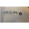 Image 1 : VINTAGE RING BAND, PAIR OF SILVER TONE AND BLACK STONE CUFF LINKS, AND VINTAGE 925 STERLING SILVER H