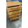 Image 2 : PINE 4 DRAWER CHEST OF DRAWERS