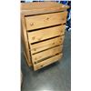 Image 2 : PINE 5 DRAWER CHEST OF DRAWERS