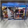 Image 1 : 3 PLAYSTATION 4 GAMES RETAIL $150
