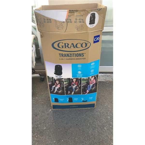 AS NEW GRACO TRANZITIONS 3 IN 1 HARNESS BOOSTER, RETAIL $234