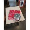 Image 1 : COCA COLA PAIL WITH 3 TSHIRTS - 2 MENS SIZE MEDIUM, 1 MENS XL