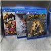 Image 1 : 3 PLAYSTATION 4 GAMES RETAIL $140