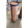 Image 2 : 2 WOOD AND METAL PEDESTAL STANDS