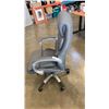 Image 2 : GREY LEATHER LOOK RECLIING GAS LIFT OFFICE CHAIR