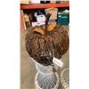 Image 2 : 2 WICKER PLANTER STANDS AND LIGHT UP WICKER PUMPKIN