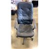 Image 1 : BLACK LEATHER LOOK GAS LIFT OFFICE CHAIR