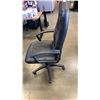 Image 2 : BLACK LEATHER LOOK GAS LIFT OFFICE CHAIR
