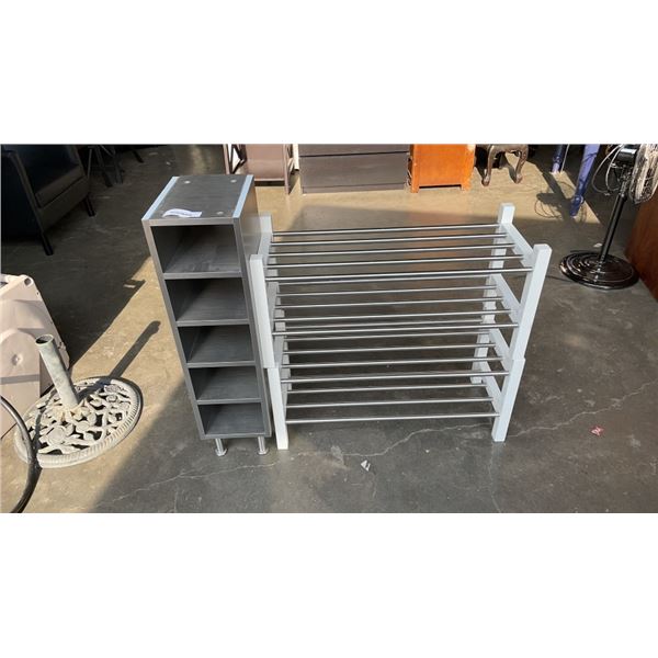 SHOE RACK AND METALLIC SHELF