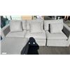 Image 2 : BILLIE  GREY SECTIONAL MODULAR CORNER SOFA, RETAIL $2,099