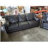 Image 2 : BLACK LEATHER SOFA AND LOVESEAT