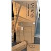 Image 2 : VIVO 60 X 24 INCH DARK WALNUT TABLE TOP, 36 INCH MONITOR RISER AND SINGLE MONITOR DESK STAND MODELS 