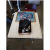 Image 1 : BOX OF VINTAGE CAMERA GEAR AND DOGS GOLF SIGNED PICTURE
