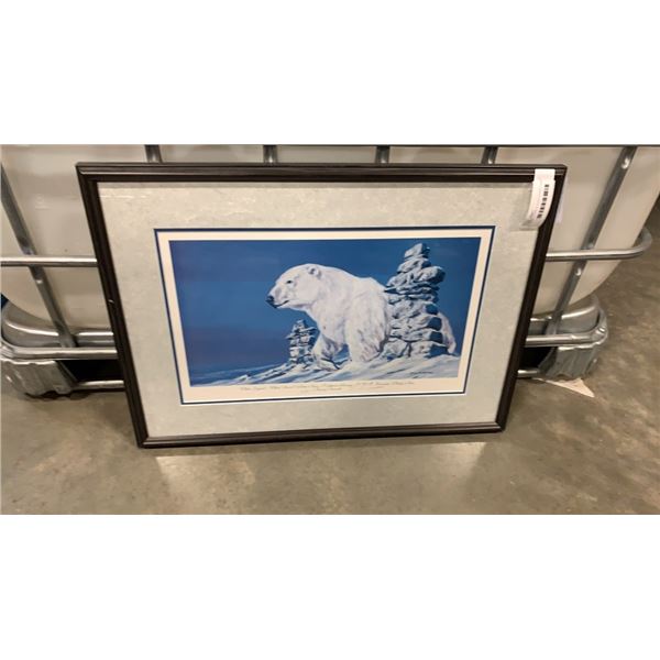 WHITE LEGEND BY BARRY BARNETT HAND SIGNED AND NUMBERED LIMITED EDITION PRINT WITH CERTIFICSATE OF AU