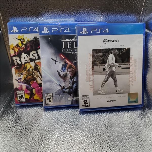 3 PLAYSTATION 4 GAMES RETAIL $150