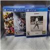 Image 1 : 3 PLAYSTATION 4 GAMES RETAIL $150