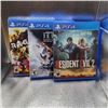 Image 1 : 3 PLAYSTATION 4 GAMES RETAIL $140