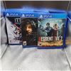 Image 1 : 3 PLAYSTATION 4 GAMES RETAIL $140