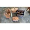 Image 1 : 2 MAGAZINE RACKS AND 2 SEWING BOXES